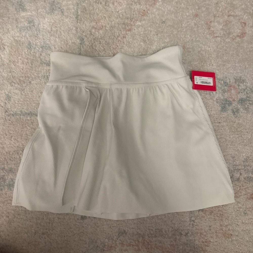 Spanx White Cloud Ribbed Skort